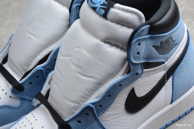 University Blue White AIR Jordan 1 High Retro 555088-134 Black 0502